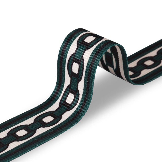 Стрічка ремінна 50 мм нейлон зелений ланцюг Італия