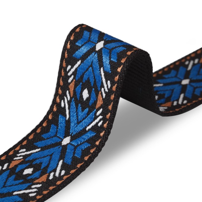 Стрічка ремінна 50 мм нейлон ETNICA синій коричневий Італія