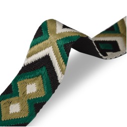 Стрічка ремінна 50 мм нейлон SCANDINAVIA зелений чорний Італія