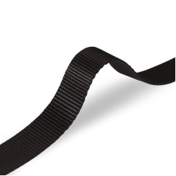 Стрічка ремінна 25 мм нейлон ЧОРНИЙ Італія