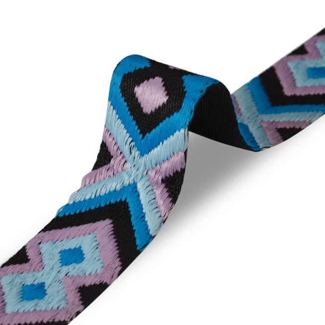 Стрічка ремінь 50 мм нейлон SCANDINAVIA блакитний рожевий Італія