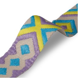 Стрічка ремінна 50 мм нейлон SCANDINAVIA беж синій жовтий Італія