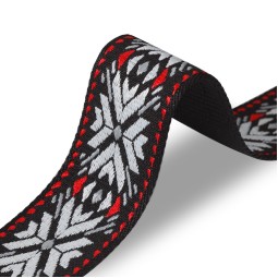 Лента ременная 50 мм нейлон ETNICA белый красный Италия