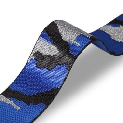 Стрічка ремінна 50 мм нейлон MILITARY синій срібло Італія