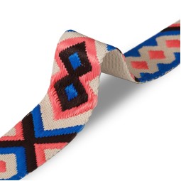 Стрічка ремінна 50 мм нейлон SCANDINAVIA беж рожевий синій Італія