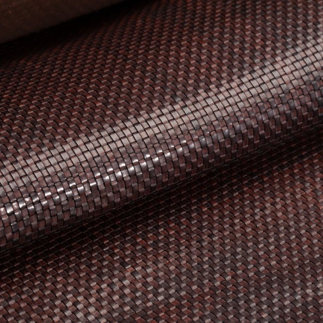 Шкіра ВРХ Vegetale Плетенка рулонна коричневий КАШТАН ширина 60 см Італія