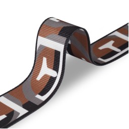 Стрічка ремінна 50мм нейлон коричневий ТАБАК тип F Італія