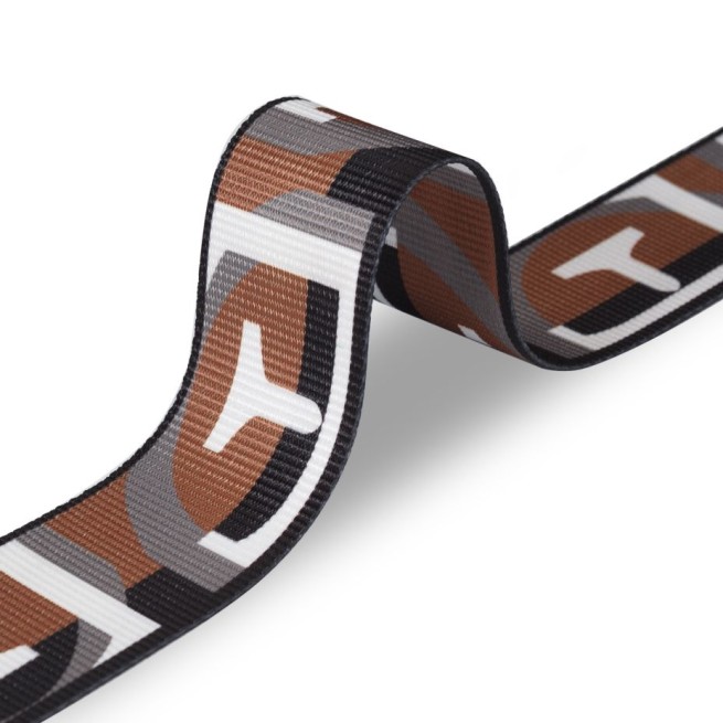 Стрічка ремінна 50мм нейлон коричневий ТАБАК тип F Італія