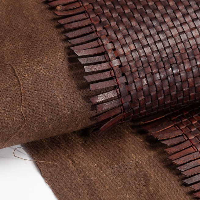 Шкіра ВРХ Vegetale Плетенка рулонна коричневий КАШТАН ширина 60 см Італія