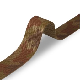 Стрічка ремінна 40 мм б/п зелений камуфляж Італія
