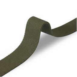 Стрічка ремінна 40 мм б/п зелений хакі Італія