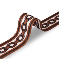 Стрічка ремінна 50 мм нейлон коричневий ланцюг Італия