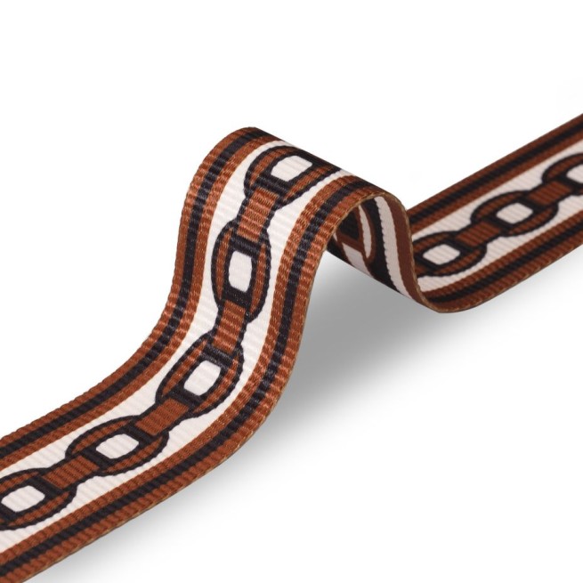 Стрічка ремінна 50 мм нейлон коричневий ланцюг Італия