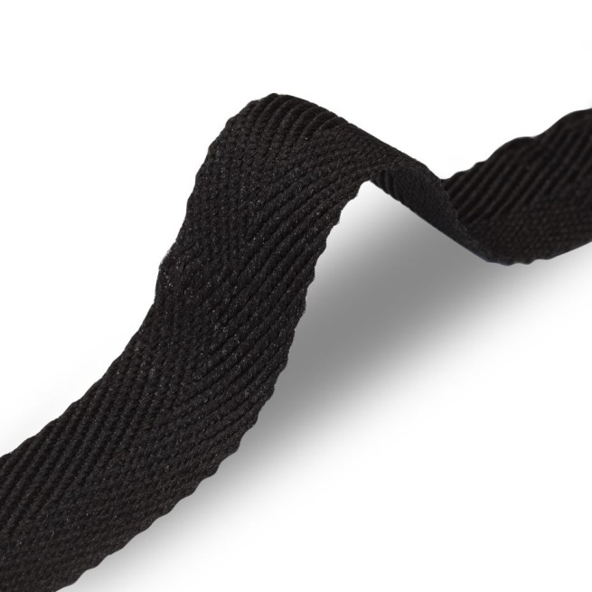 Стрічка ремінна 40 мм нейлон чорний ялинка Італія