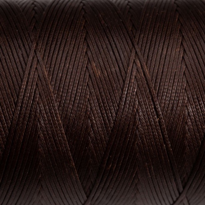 Нитка вощена 500 м 1 мм коричневий шоколад 100% поліестер Італія