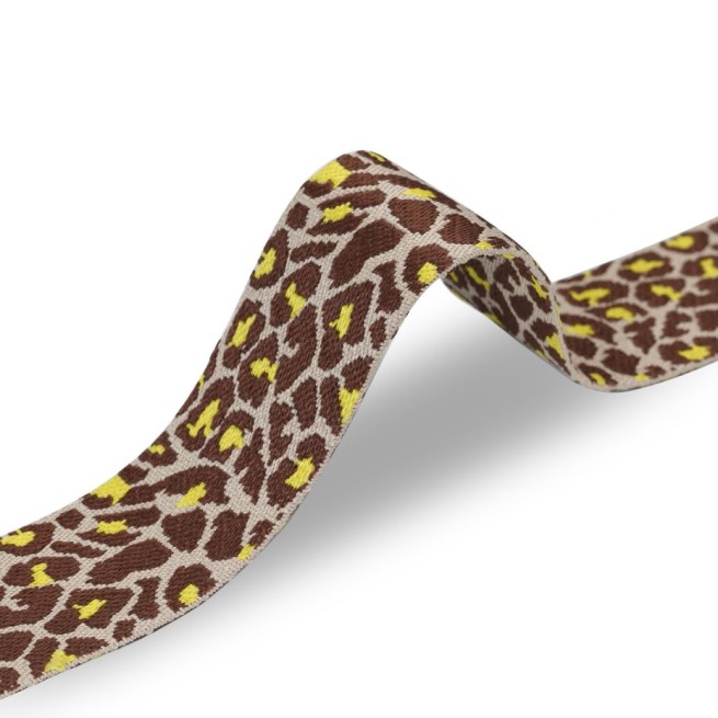 Стрічка ремінна 49 мм нейлон LEOPARD беж жовтий Італія
