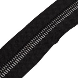 Блискавка метал TECHNO рулонна 15 мм чорний/чорний нікель