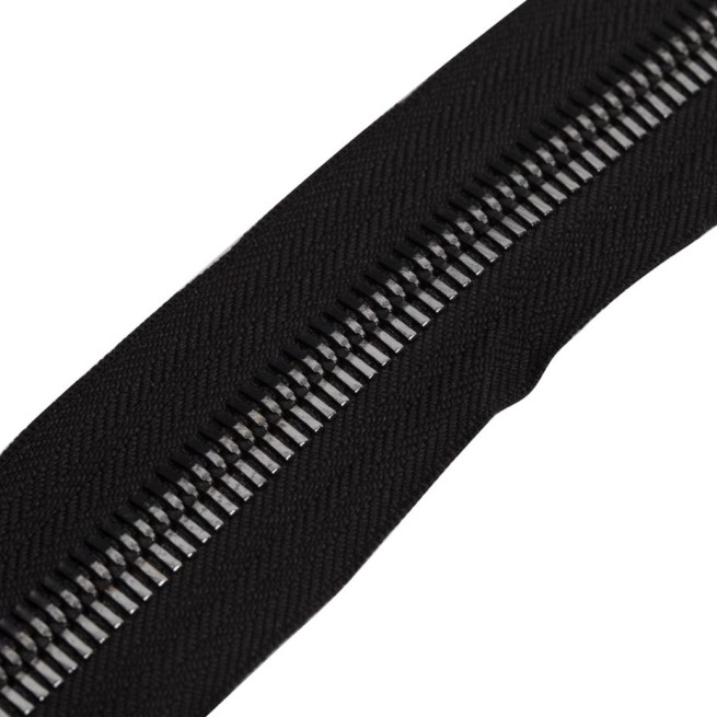 Блискавка метал TECHNO рулонна 15 мм чорний/чорний нікель