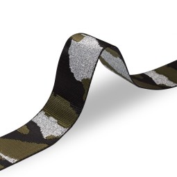 Стрічка ремінна 50 мм нейлон MILITARY хакі серебо Італія