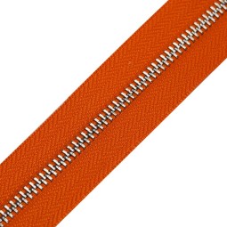 Блискавка метал TECHNO рулонна 5 мм оранж ТИКВА/нікель