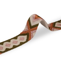 Лента ременная 50 мм нейлон SCANDINAVIA коричневый зеленый Италия