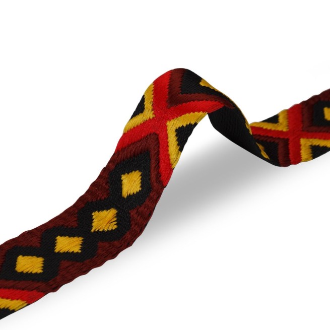 Лента ременная 50 мм нейлон SCANDINAVIA коричневый красный Италия