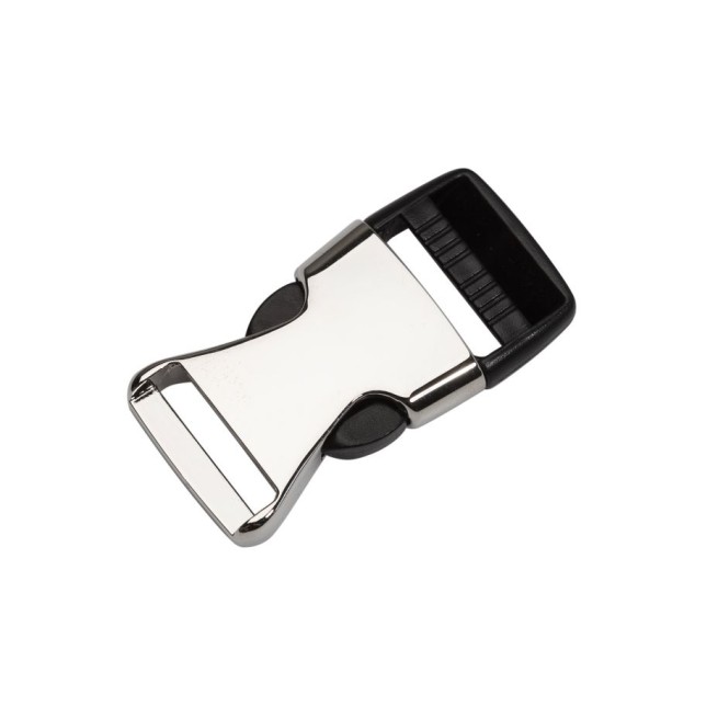 Пряжка-фастекс НІКЕЛЬ / чорний 25 мм тип D1381