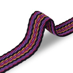 Стрічка ремінна 50 мм чорний нейлон мульти Італія