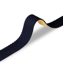 Лента ременная 35 мм х/б DF синий желтый Италия