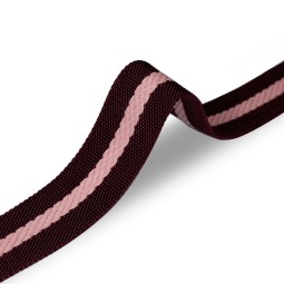 Стрічка ремінна 40 мм нейлон бордо рожевий Італія