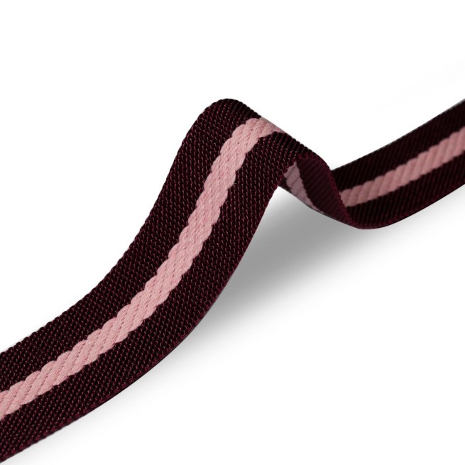 Стрічка ремінна 40 мм нейлон бордо рожевий Італія