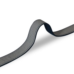 Стрічка ремінна 25 мм х/б DF синя плоска смужка Італія