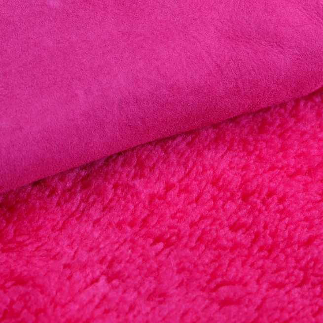 Хутро для дублянки овчина DF Замш рожевий азалія 15мм т/т Італія