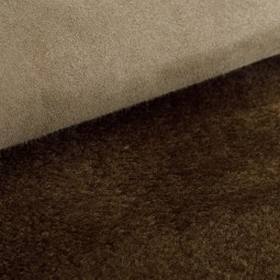 Хутро для дублянки овчина DF Замш коричневий сепія 16мм т/т Італія