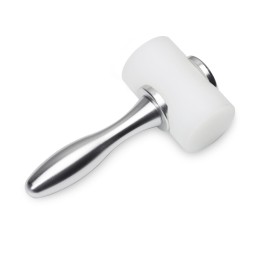 Молоток нейлоновый с металлической ручкой белый