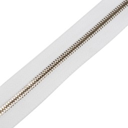 Молния металл FUTURA рулонная 5 мм белый/золото тип304