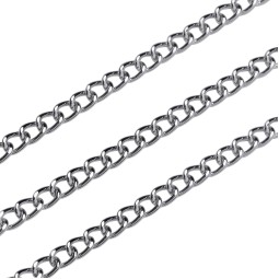 Цепь декоративная НИКЕЛЬ 5,5х12х2мм 
