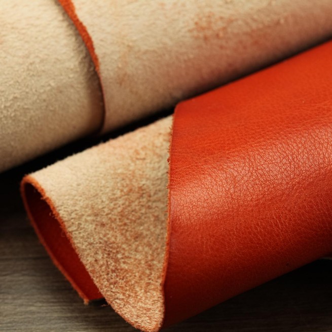 Шкіра ВРХ Vegetale TESSA оранж глянець 1,5 Італія