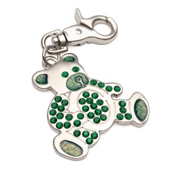 Карабин НИКЕЛЬ МИШКА зеленый тип D0496