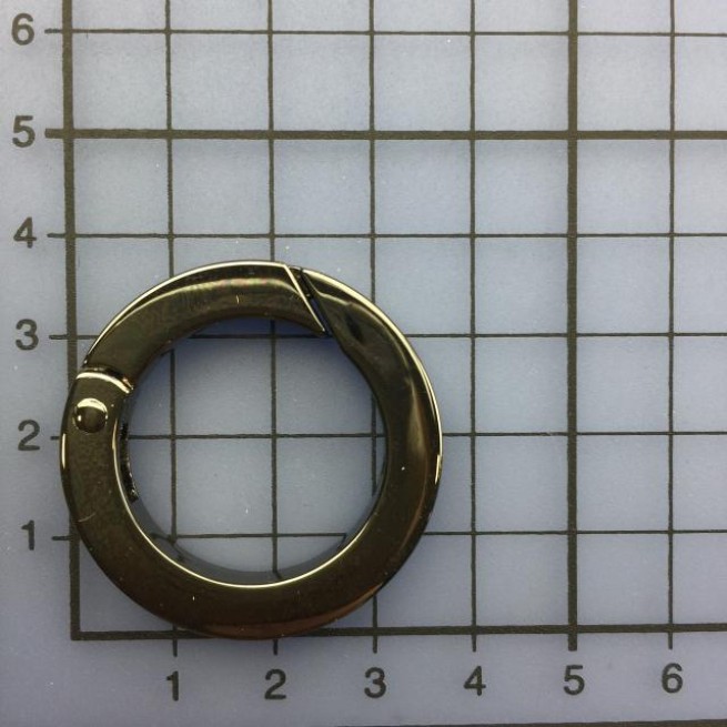 Карабін-кільце ЧОРНИЙ НІКЕЛЬ 25 мм тип D0359