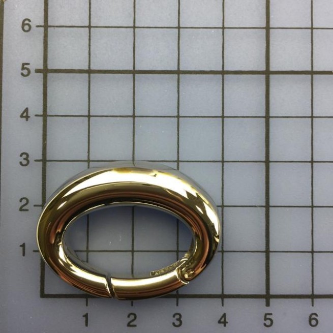 Карабін-кільце НІКЕЛЬ 27 мм тип D0780 овал