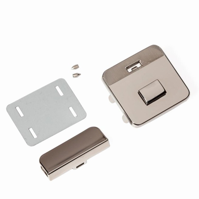 Замок НІКЕЛЬ портфельний 44,6х40,6 мм тип D0805