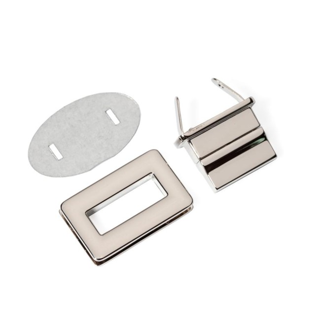 Замок НІКЕЛЬ поворотний 37,8х23,6 мм тип D1295