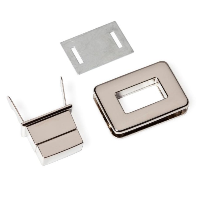 Замок НІКЕЛЬ поворотний 35,5х25 мм тип D0236