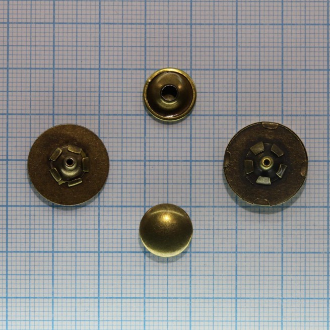 Кнопка магнітна на хольнітені ЛАТУНЬ 14 мм