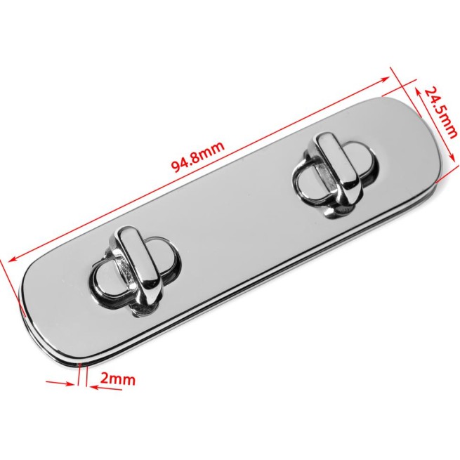 Замок НІКЕЛЬ поворотний 94,8х24,5 мм тип D1421