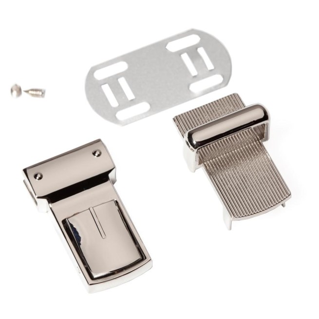 Замок НІКЕЛЬ портфельний 38х23 мм