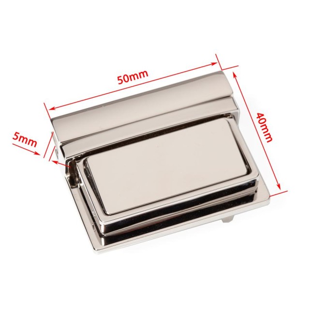 Замок НІКЕЛЬ портфельний 50 мм тип D1304