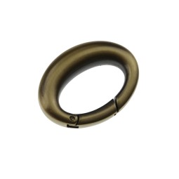 Карабин-кольцо ЛАТУНЬ 27 мм тип D0780 овал