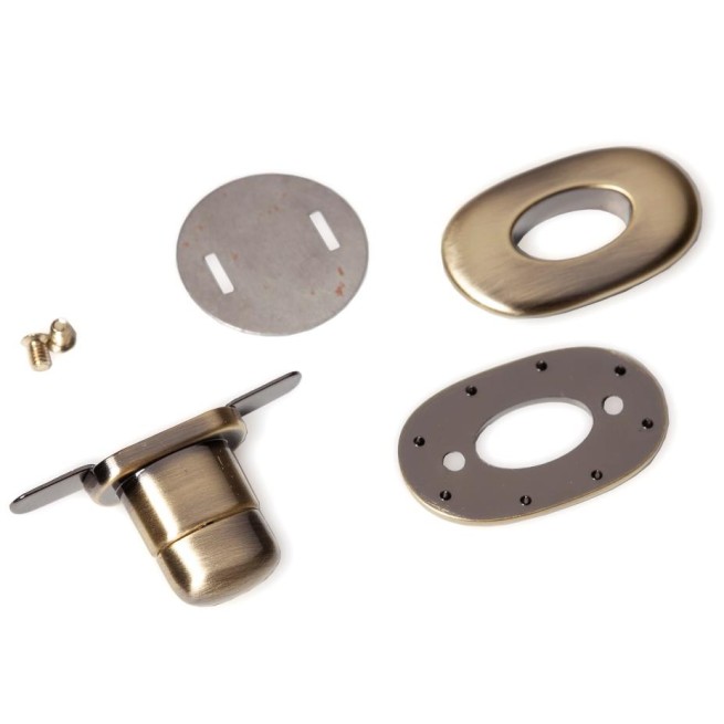 Замок ЛАТУНЬ-САТИН поворотний 33х20 мм тип D0457